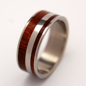 wedding rings, titanium rings, wood rings, mens rings, Titanium Wedding Bands, Eco-Friendly Rings, Wedding Rings MORNING OF CREATION image 1