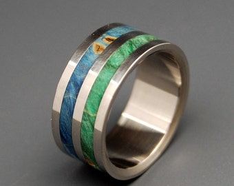 wedding rings, titanium rings, wood rings, mens rings, Titanium Wedding Bands, Eco-Friendly Wedding Rings, Wedding Rings - JUNGLE VINES