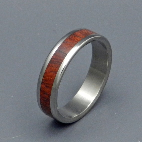 Wooden Wedding Rings Titanium Ring Titanium Wedding Rings | Etsy