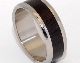 Wooden Wedding Rings, titanium ring, titanium wedding rings, Eco-friendly rings, mens ring, womens rings, wood rings - MOLUCCAS MACCASSAR