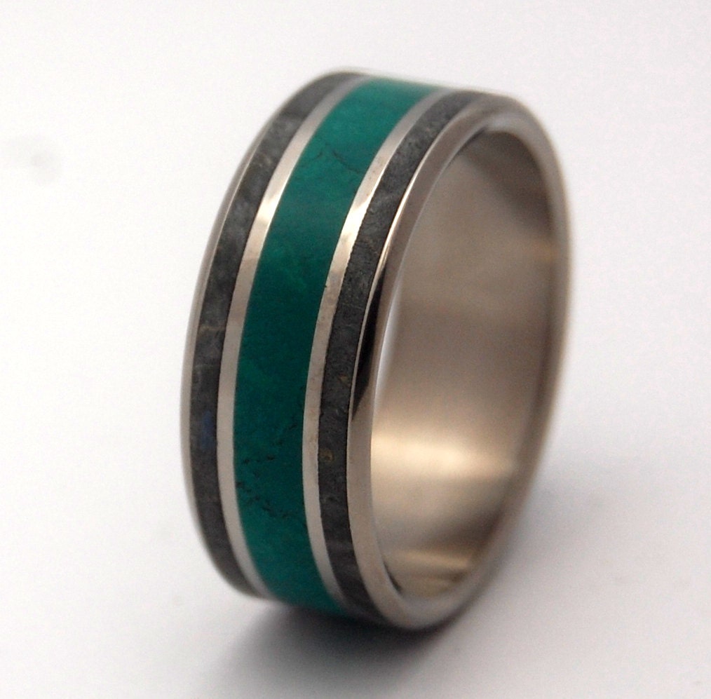 Titanium wedding ring wedding band wooden ring men s Etsy