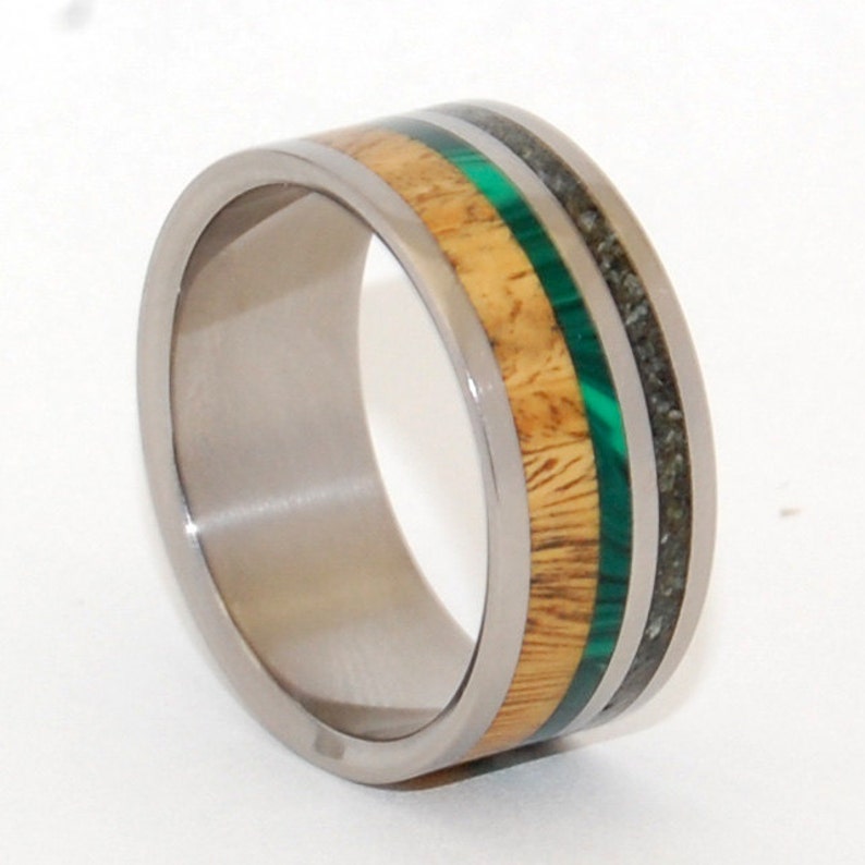 Black rings, Titanium Wedding Ring, wooden rings, wood ring, kauri wood, mens wedding ring, womens ring, wedding bands AORAKI image 2