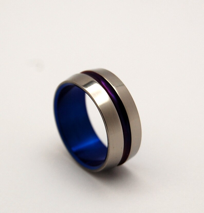 Titanium Wedding Bands Titanium Ring Wedding Ring Purple | Etsy