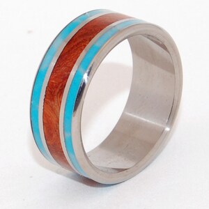 wedding rings, titanium rings, wood rings, mens rings, Titanium Wedding Bands, Wedding Rings POCKET OF SERENITY image 3