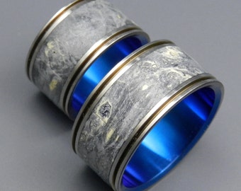 wedding rings, titanium rings, wood rings, mens rings, Titanium Wedding Bands, Eco-Friendly Rings, Wedding Rings - MARIPOSA