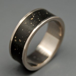 wedding rings, titanium rings, wood rings, mens rings, Titanium Wedding Bands, Eco-Friendly Rings, Wedding Rings NIGHT SKY image 1