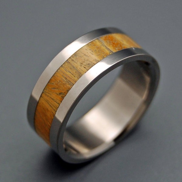 anillo de boda, anillos de titanio, anillos de madera anillo de boda de titanio, anillo de hombre, anillo de mujer, kauri, nueva zelanda - TUA