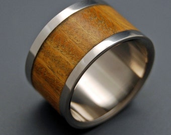 Wooden Wedding Rings, titanium ring, titanium wedding rings, Eco-friendly rings, mens ring, womens rings, wood rings - TUA