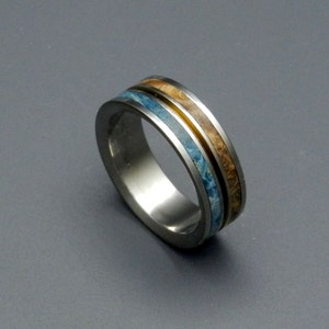 Titanium wedding ring, wedding band, wooden ring, men's ring, woman's ring, box elder wood, titanium ring HEAVEN ON EARTH image 4