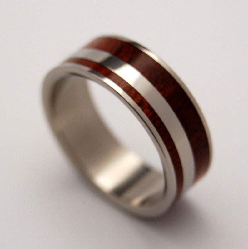 wedding rings, titanium rings, wood rings, mens rings, Titanium Wedding Bands, Eco-Friendly Rings, Wedding Rings MORNING OF CREATION image 5