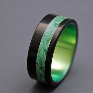 Black rings, Wooden Wedding Rings, titanium ring, titanium wedding rings, Eco-friendly rings, mens ring, womens rings, wood rings - GALWAY