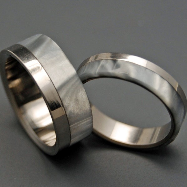 wedding rings, titanium rings, wood rings, mens rings, Titanium Wedding Bands, Eco-Friendly Wedding Rings, Wedding Rings - SMOKE AND MIRRORS