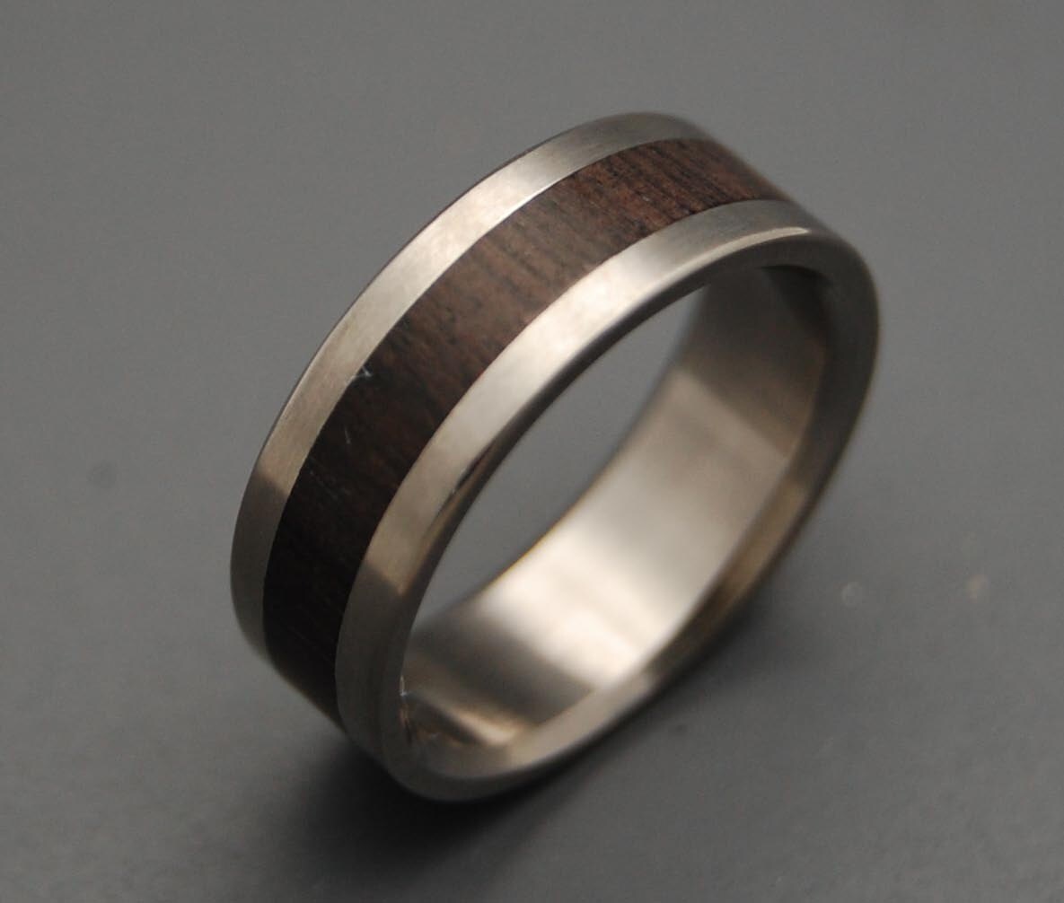 Wedding rings titanium rings wood rings mens rings womens | Etsy