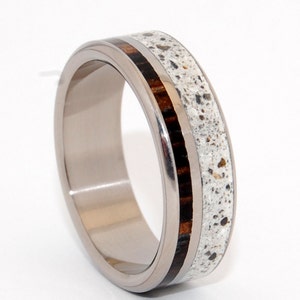 wedding ring, titanium rings, wood rings titanium wedding ring, concrete ring, mens ring, womens ring TRUTH image 3