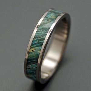 wedding rings, titanium rings, wood rings, mens rings, Titanium Wedding Bands, Eco-Friendly Rings, Wedding Rings STARRY STARRY NIGHT image 3