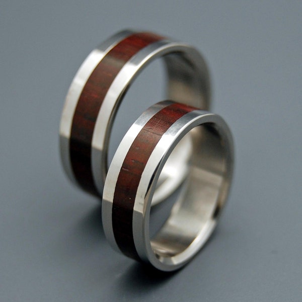 Titanring, Rosenholzring, Ehering, Holzring, Herrenring, Damenring, Titanring - DAS HERZ hat seine GRÜNDE