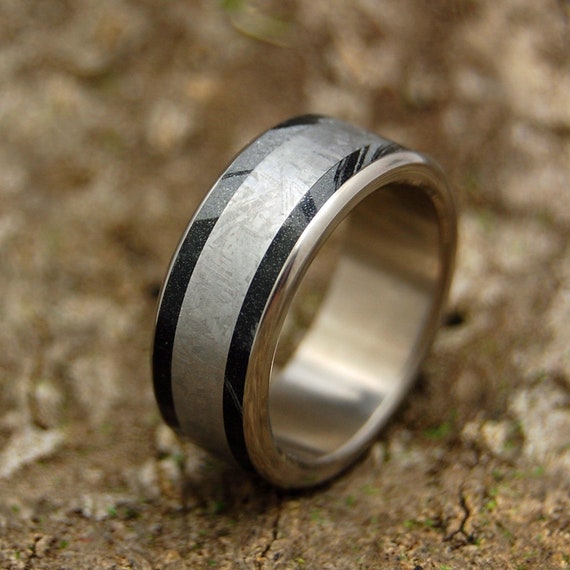 Meteorite Ring Jade Rings Wedding Rings Titanium Wedding - Etsy