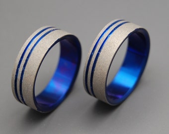 Titanium ring, wedding ring, titanium wedding ring, something blue, men’s ring, women’s ring – TO THE FUTURE ii