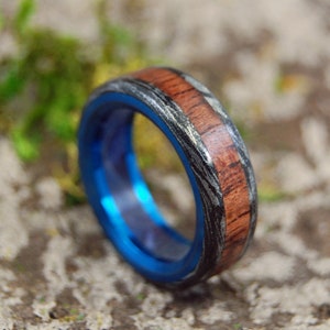 mens ring, black rings, wedding rings, titanium rings, wood rings, Titanium Wedding Bands, Wedding Rings - FUTURE KEEPS COMING