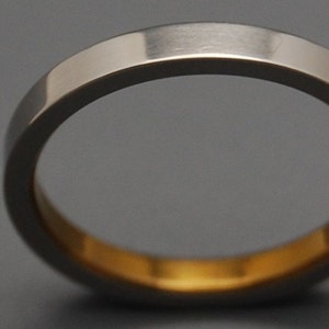 Titanium Wedding ring, Mens Ring, Womens Ring, Anodized Ring, bronze ring, Eco-Friendly Ring, Unique Rings SLIM SLEEK and BRONZE image 3