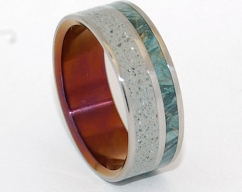 wedding rings, titanium rings, wood rings, mens rings, concrete ring, Eco-Friendly Wedding Rings, Wedding Rings - RED EARTH