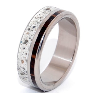 wedding ring, titanium rings, wood rings titanium wedding ring, concrete ring, mens ring, womens ring TRUTH image 4