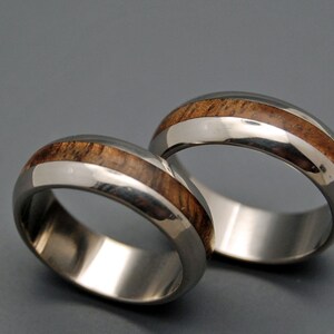 wedding ring, titanium rings, wood rings titanium wedding ring, mens ring, womens ring MAHALO image 4