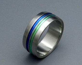 wedding rings, titanium rings, wood rings, mens rings, Titanium Wedding Bands, Eco-Friendly Rings, Wedding Rings - OLYMPIA