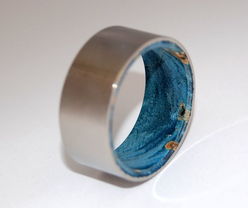 wedding rings, titanium rings, wood rings, mens rings, Titanium Wedding Bands, Eco-Friendly Wedding Rings, Wedding Rings BLOWN AWAY image 2