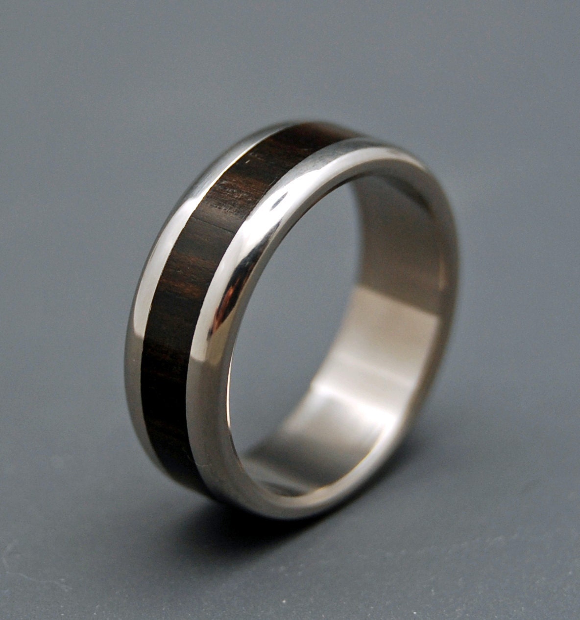 Titanium Wedding Ring Wedding Band Wooden Ring Men's | Etsy