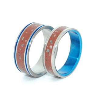 wedding rings, titanium rings, concrete rings, mens rings, Titanium Wedding Bands, Eco-Friendly Rings, Wedding Rings - SEA AND STORM