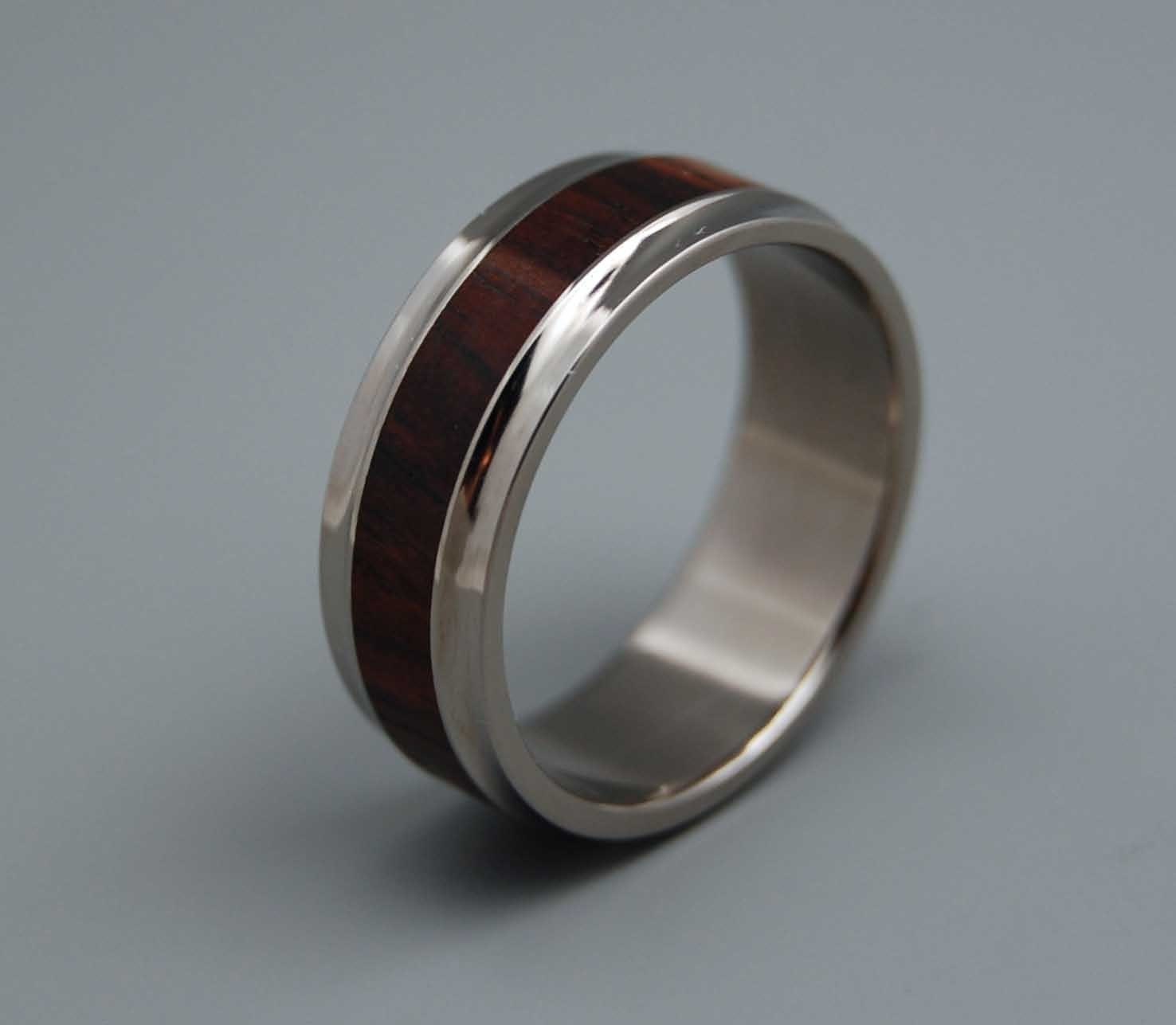 Wooden Wedding Rings Titanium Wedding Band wedding rings | Etsy