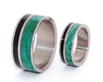 Black rings, wedding rings, titanium rings, wood rings, mens rings, Titanium Wedding Bands, Eco-Friendly Wedding Rings - WITS that DO AGREE