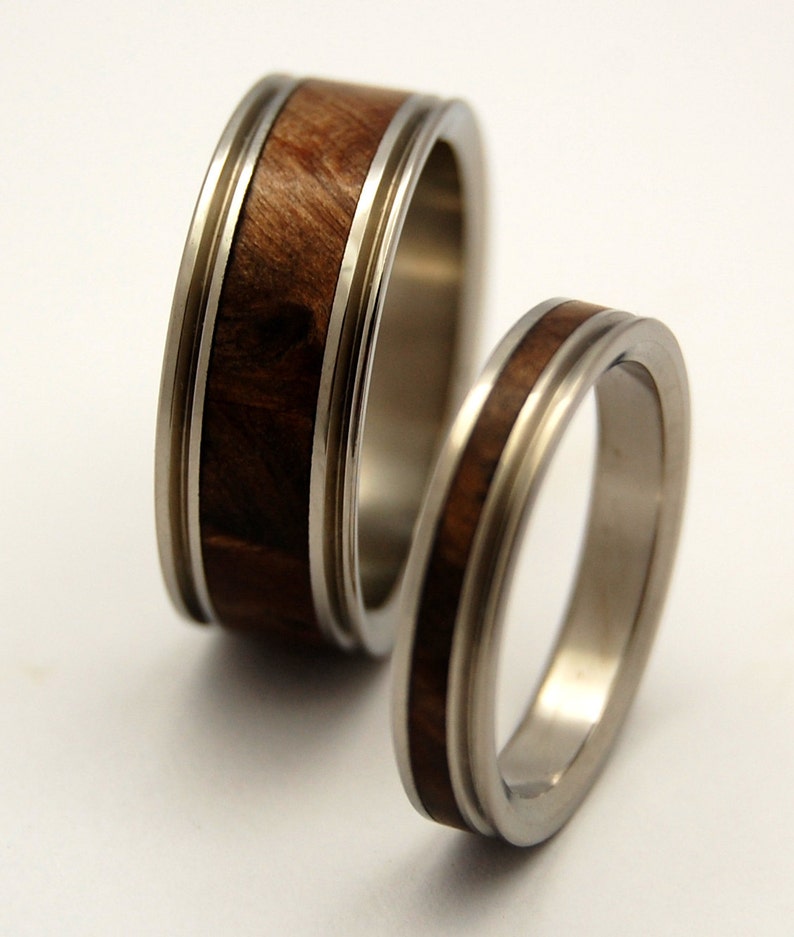 Wooden Wedding Rings titanium ring titanium wedding rings image 1