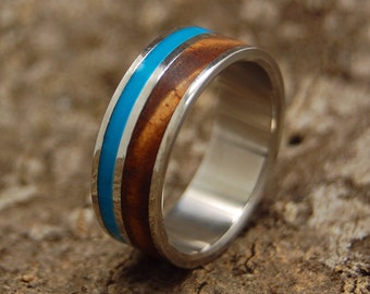Wooden Wedding Rings, titanium ring, titanium wedding rings, Eco-friendly rings, mens ring, womens rings, wood rings - WOODED COVE