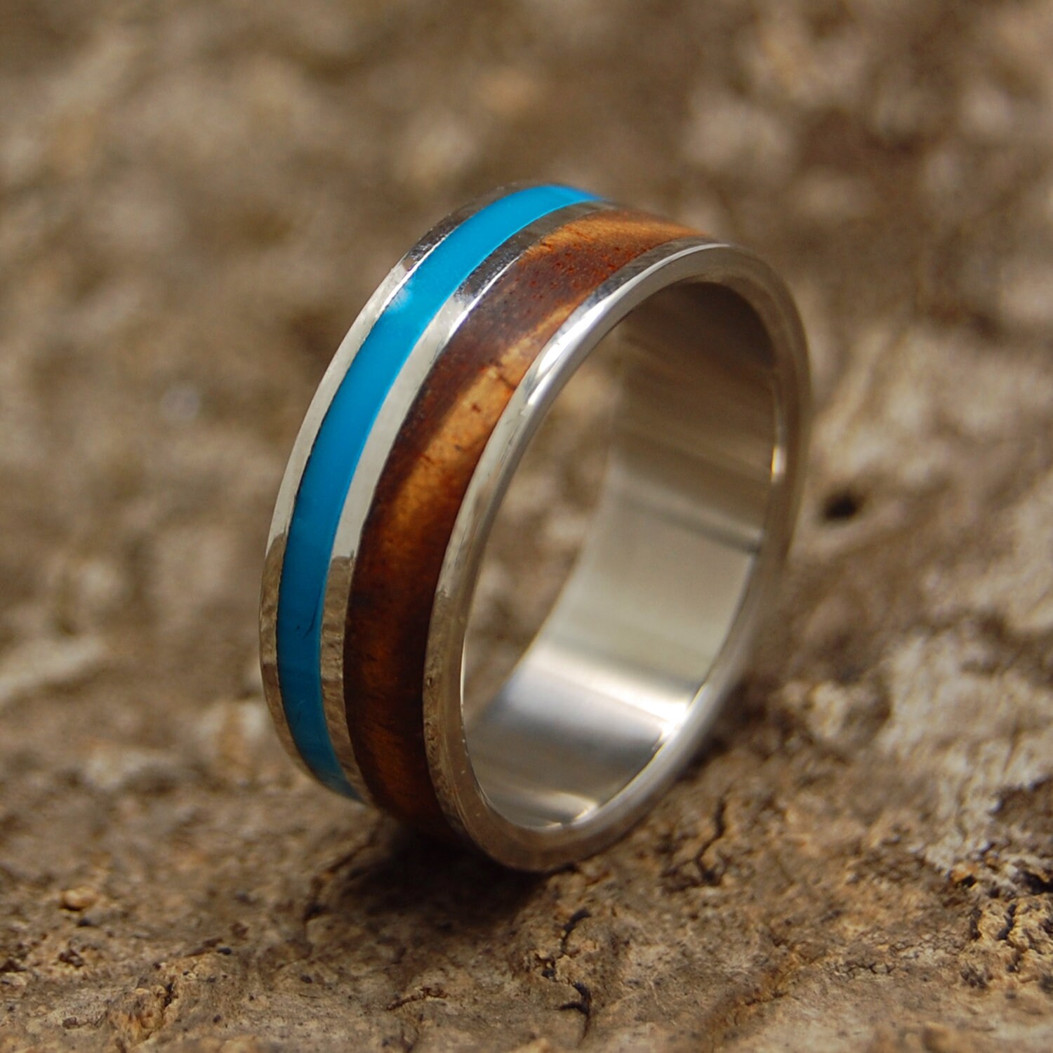 Wooden Wedding Rings Titanium Ring Titanium Wedding Rings Etsy UK