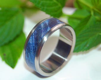 wedding rings, titanium rings, wood rings, mens rings, Titanium Wedding Bands, Eco-Friendly Wedding Rings, - LINGER in the HILLS beside HER