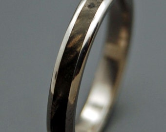 Wooden Wedding Rings, titanium wedding ring, titanium jewelry, anniversary ring, mens ring, womens ring, unique wedding rings - RUNAWAY II
