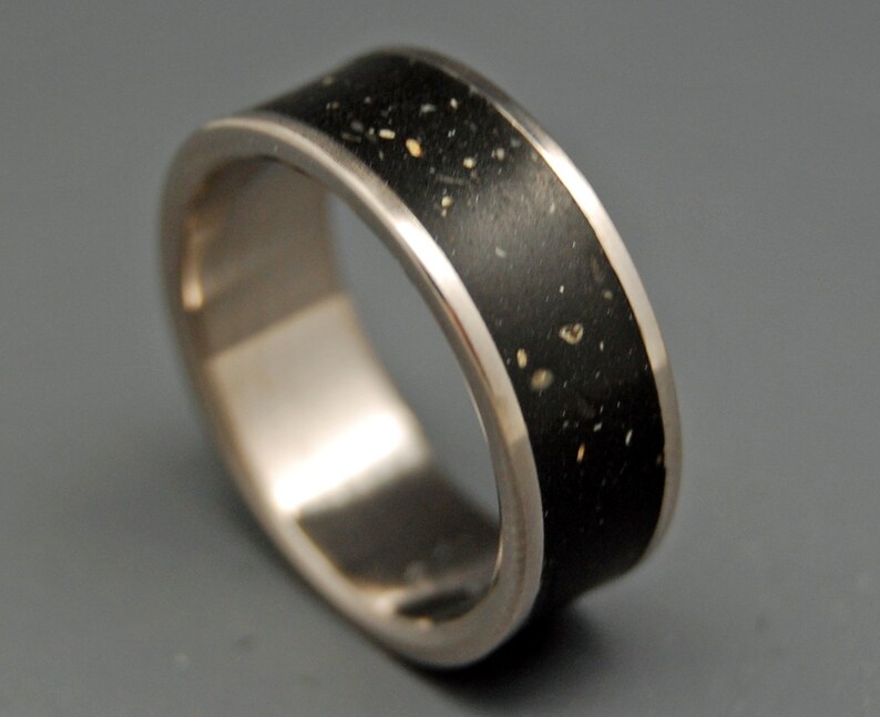 wedding rings, titanium rings, wood rings, mens rings, Titanium Wedding Bands, Eco-Friendly Rings, Wedding Rings NIGHT SKY image 3