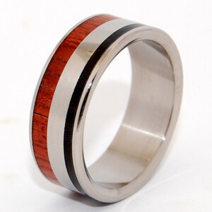 Schwarze Ringe, Holzringe, Titanring, Titanringe, Umweltfreundliche Ringe, Herrenring, Damenringe, Holzringe - CENTAUR