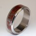 Titanium Wedding Ring, M3 Ring, Wedding Band, Titanium Ring, Red and ...