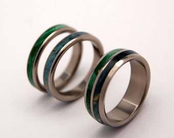 wedding rings, titanium rings, wood rings, mens rings, Titanium Wedding, Eco-Friendly Rings, Wedding Rings - TOGETHER and TOGETHER TRUE