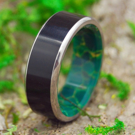 Mens Ring, Black Rings, Wedding Rings, Titanium Rings, Wood Rings