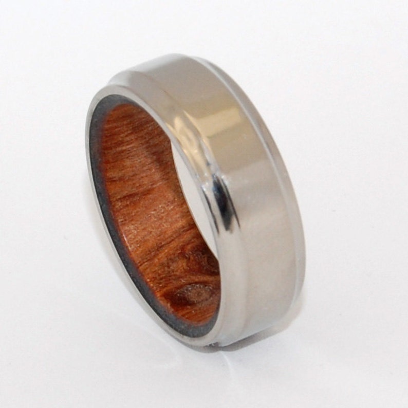 wedding rings, titanium rings, wood rings, men's ring, women's ring, unique wedding ring, engagement rings, commitment ring THE GIVER image 2