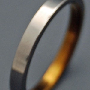 Titanium Wedding ring, Mens Ring, Womens Ring, Anodized Ring, bronze ring, Eco-Friendly Ring, Unique Rings SLIM SLEEK and BRONZE image 2