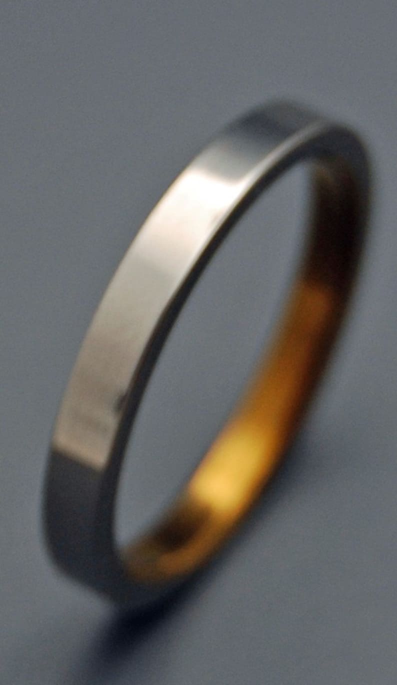 Titanium Wedding ring, Mens Ring, Womens Ring, Anodized Ring, bronze ring, Eco-Friendly Ring, Unique Rings SLIM SLEEK and BRONZE image 2