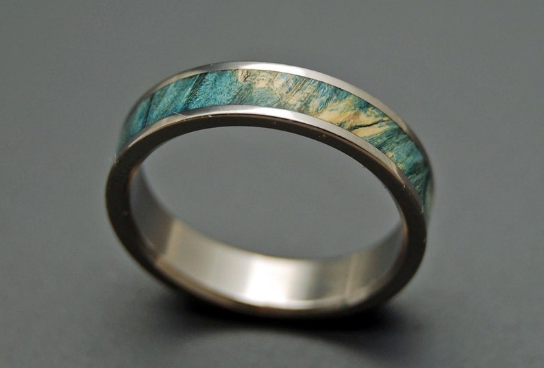 wedding rings, titanium rings, wood rings, mens rings, Titanium Wedding Bands, Eco-Friendly Rings, Wedding Rings STARRY STARRY NIGHT image 5