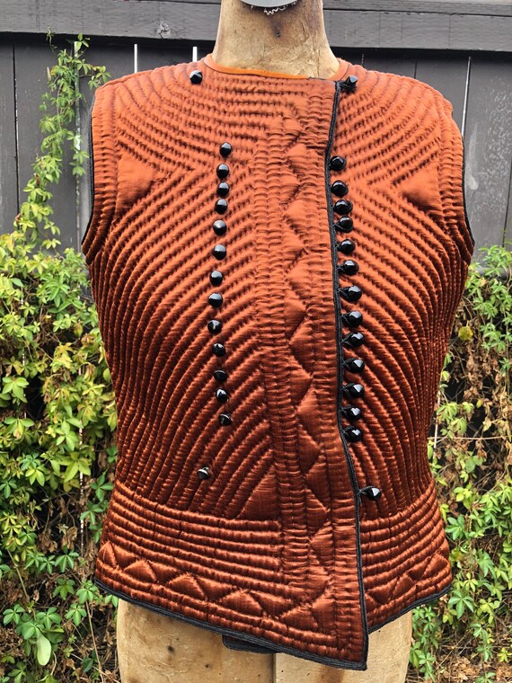 Vintage Quilted Vest / Hippie Vest / Bohemian Vest