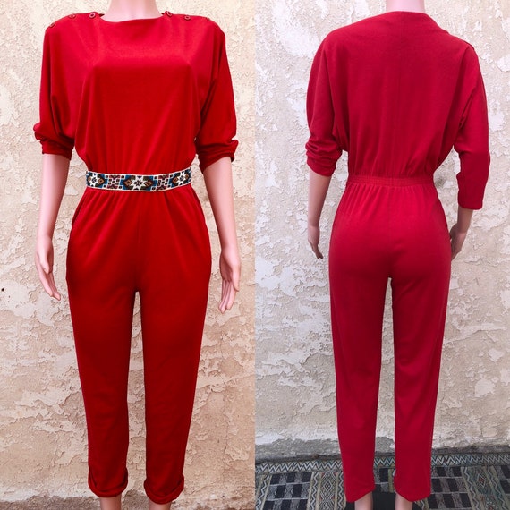 Vintage Jumpsuit / Vintage 80s Jumpsuit / Long Ju