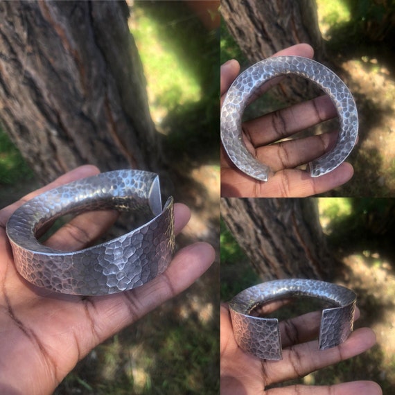 Hill Tribe Silver Cuff / Karen Silver Bracelet / T